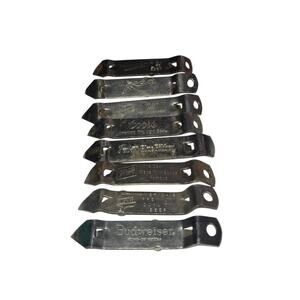 Vintage Assorted Beer Bottle Can Openers No Doubles Lot of 7 Advertising